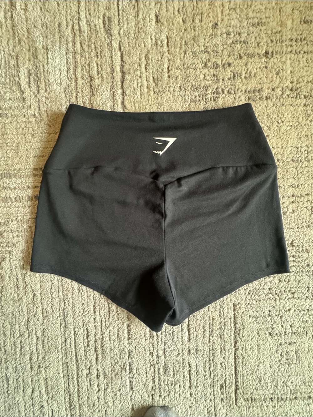 Gymshark Black High-Waist Bike Shorts with Logo - Picture 4 of 4